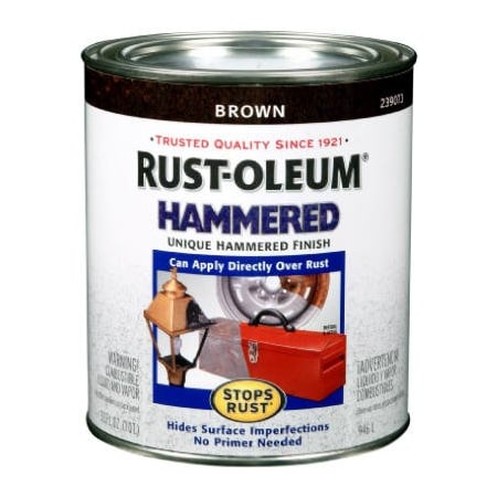 Rust-Oleum Protective Paint Stops Rust Hammered Brown 1 qt Brown 239073